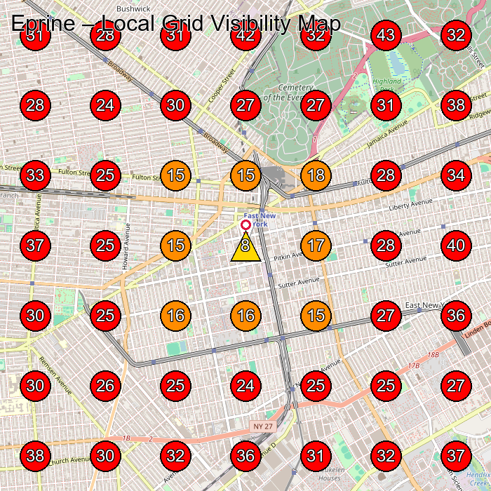 Eprine GeoGrid visibility map for Home Health Care Service in Brooklyn